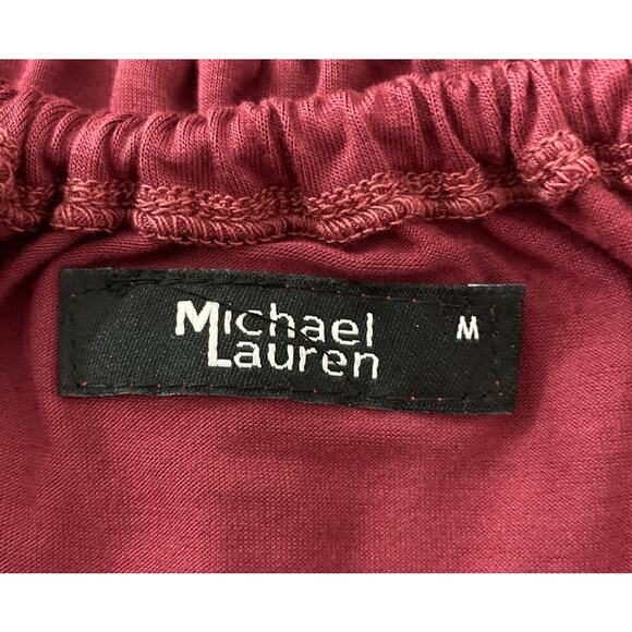 NWT Michael Lauren REVOLVE Burgundy Kentmore Tank Dress with Smocking Size M - Picture 5 of 6